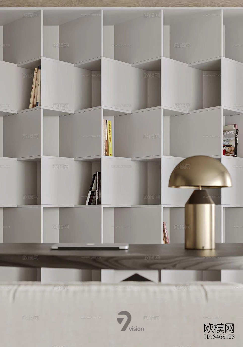 现代大平层效果图下载（渲染图15）