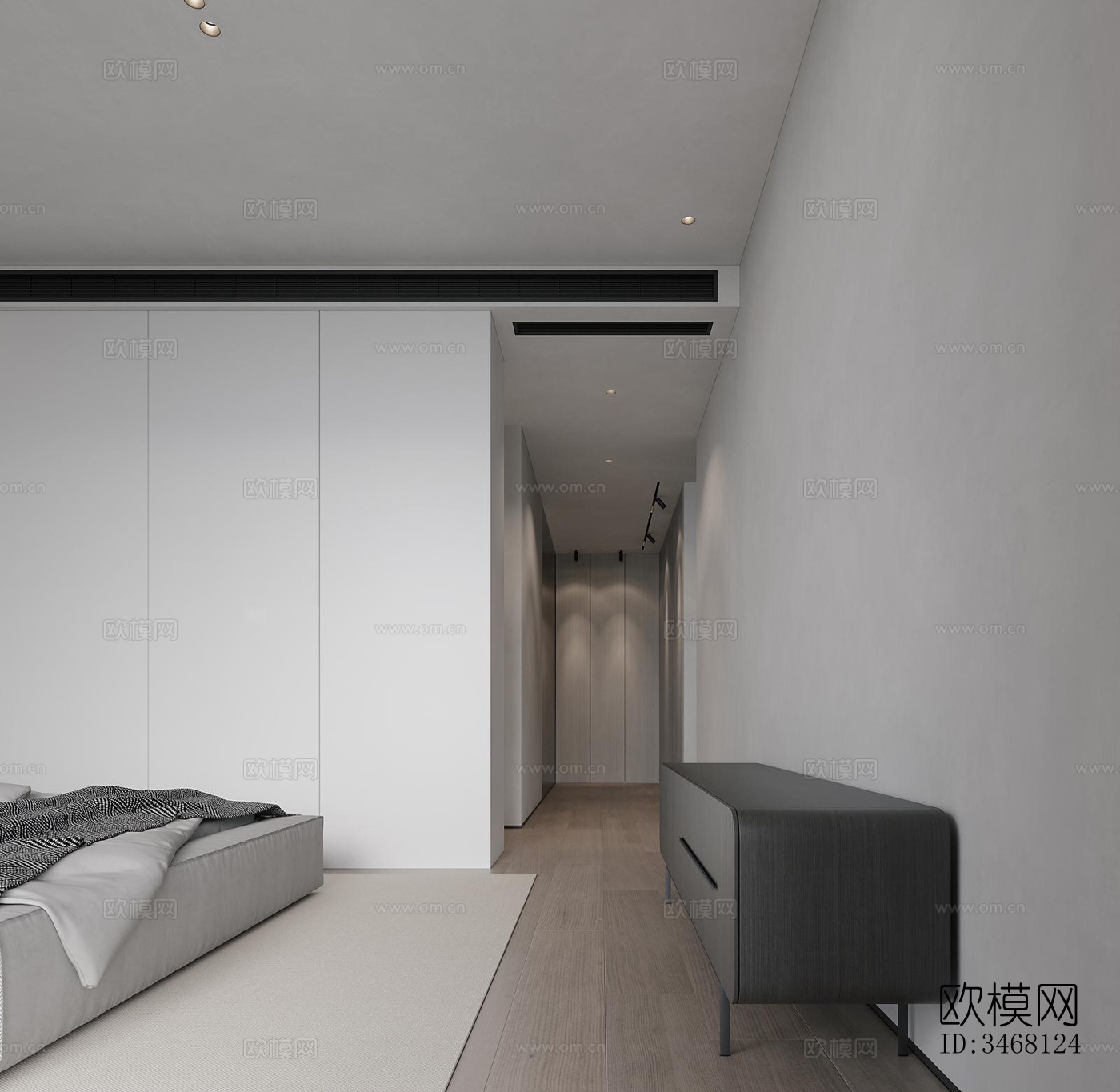 现代大平层效果图下载（渲染图12）