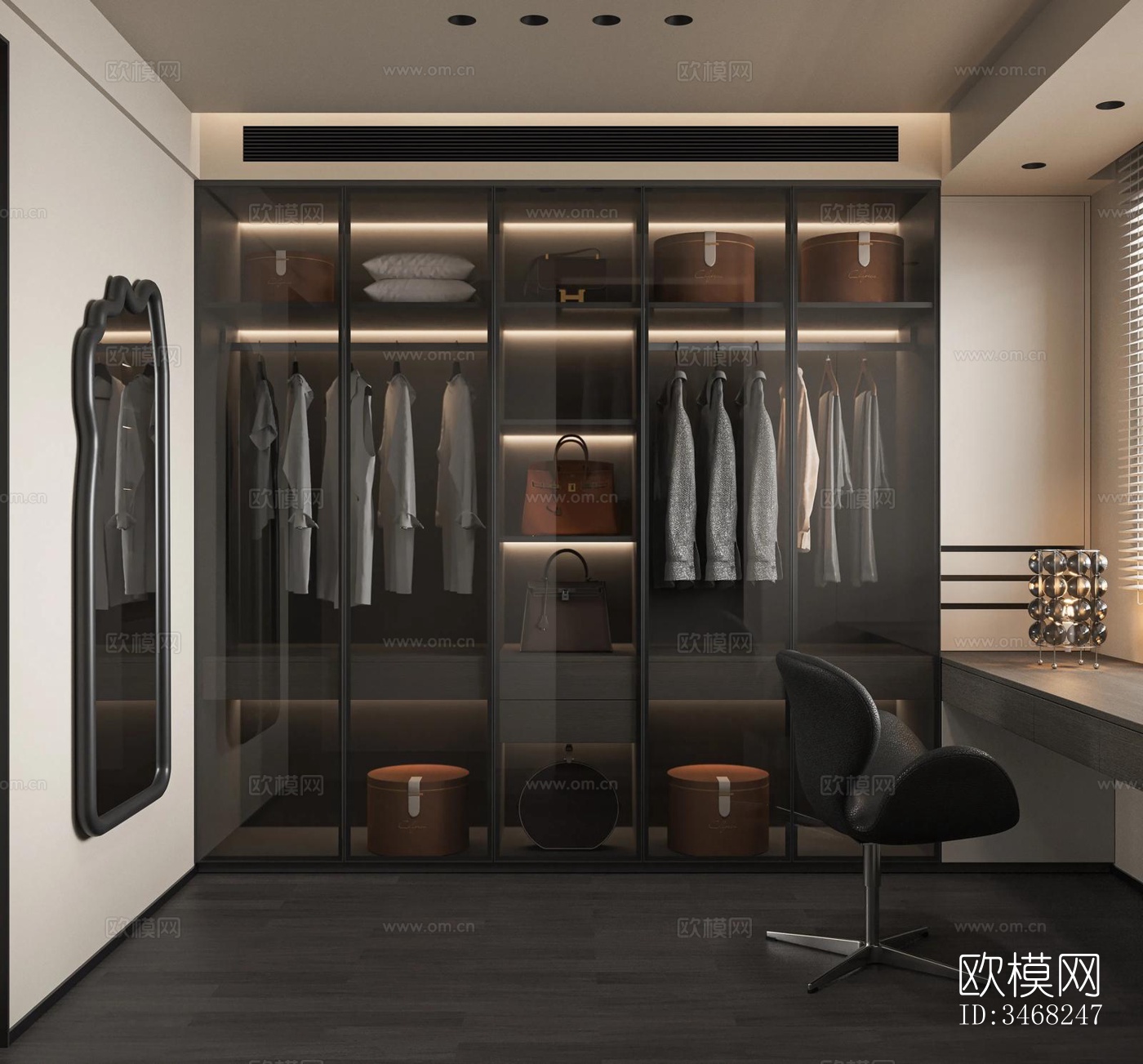 现代大平层效果图下载（渲染图14）