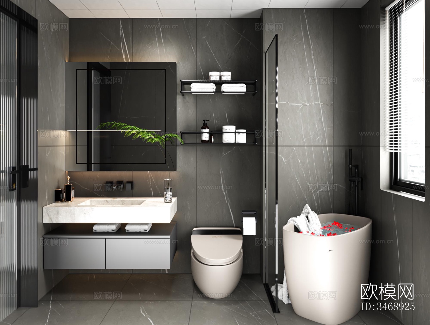 现代平层效果图下载（渲染图13）