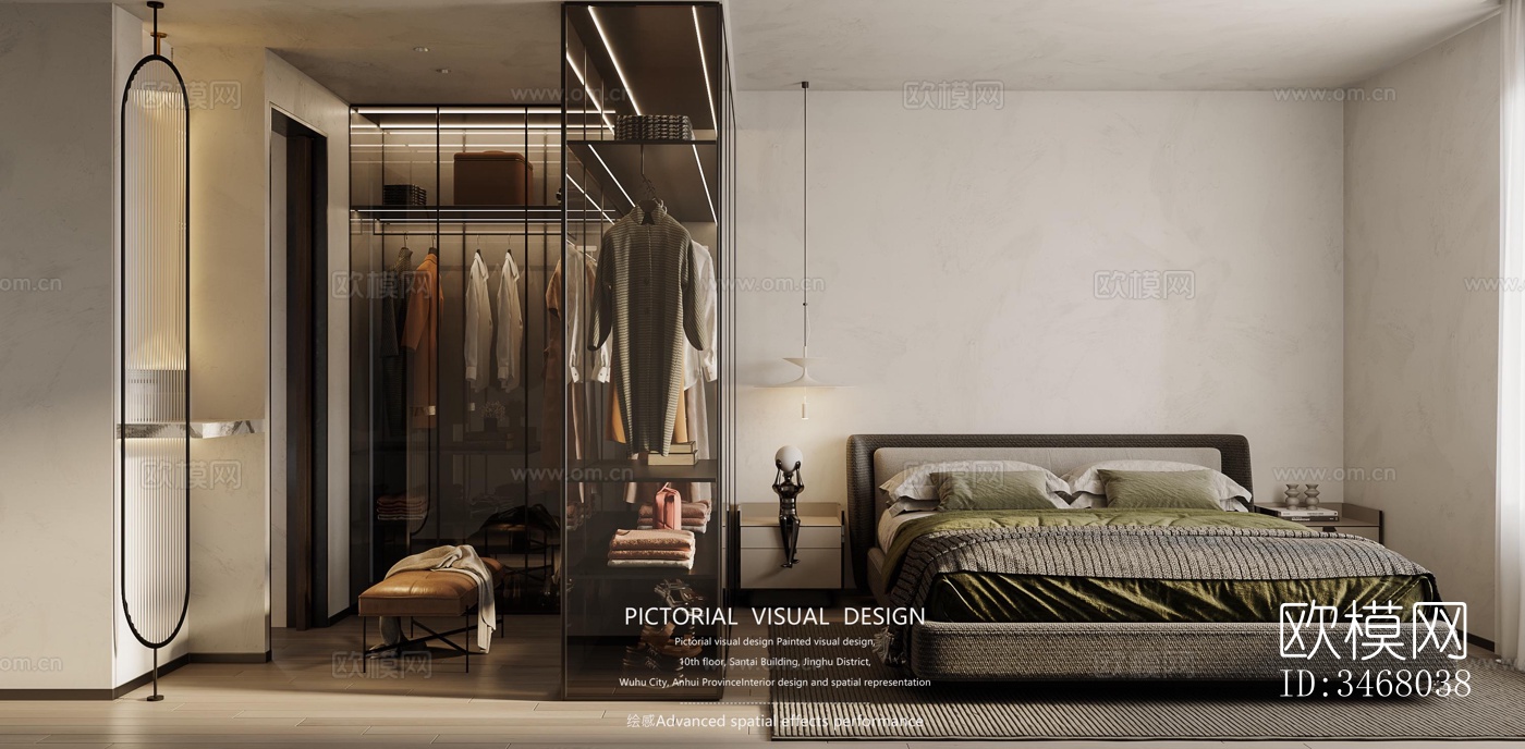 现代大平层效果图下载（渲染图8）