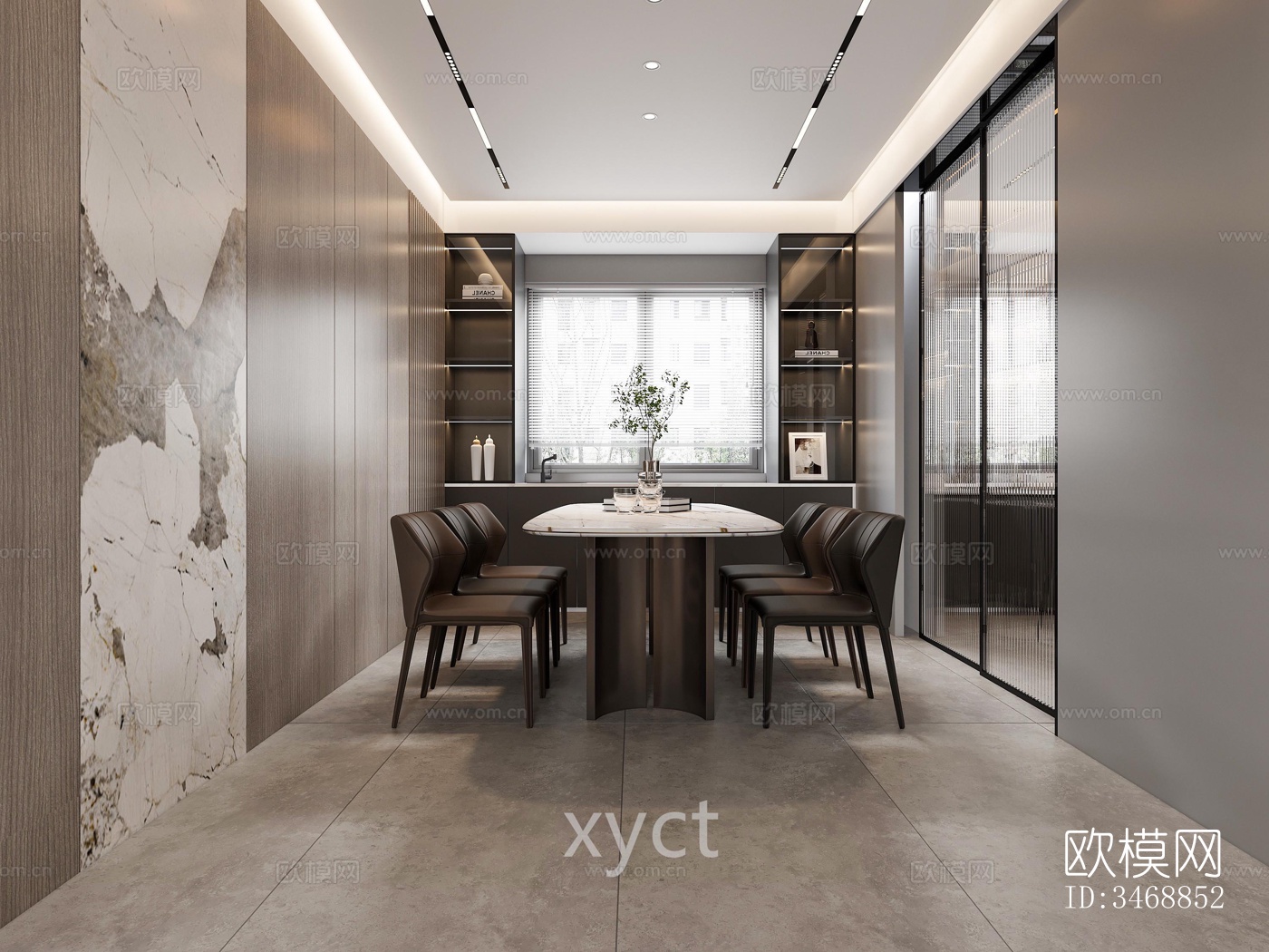 现代平层效果图下载（渲染图1）