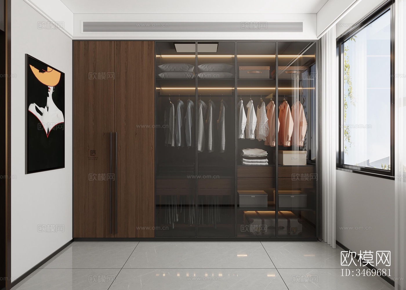 现代平层效果图下载（渲染图6）