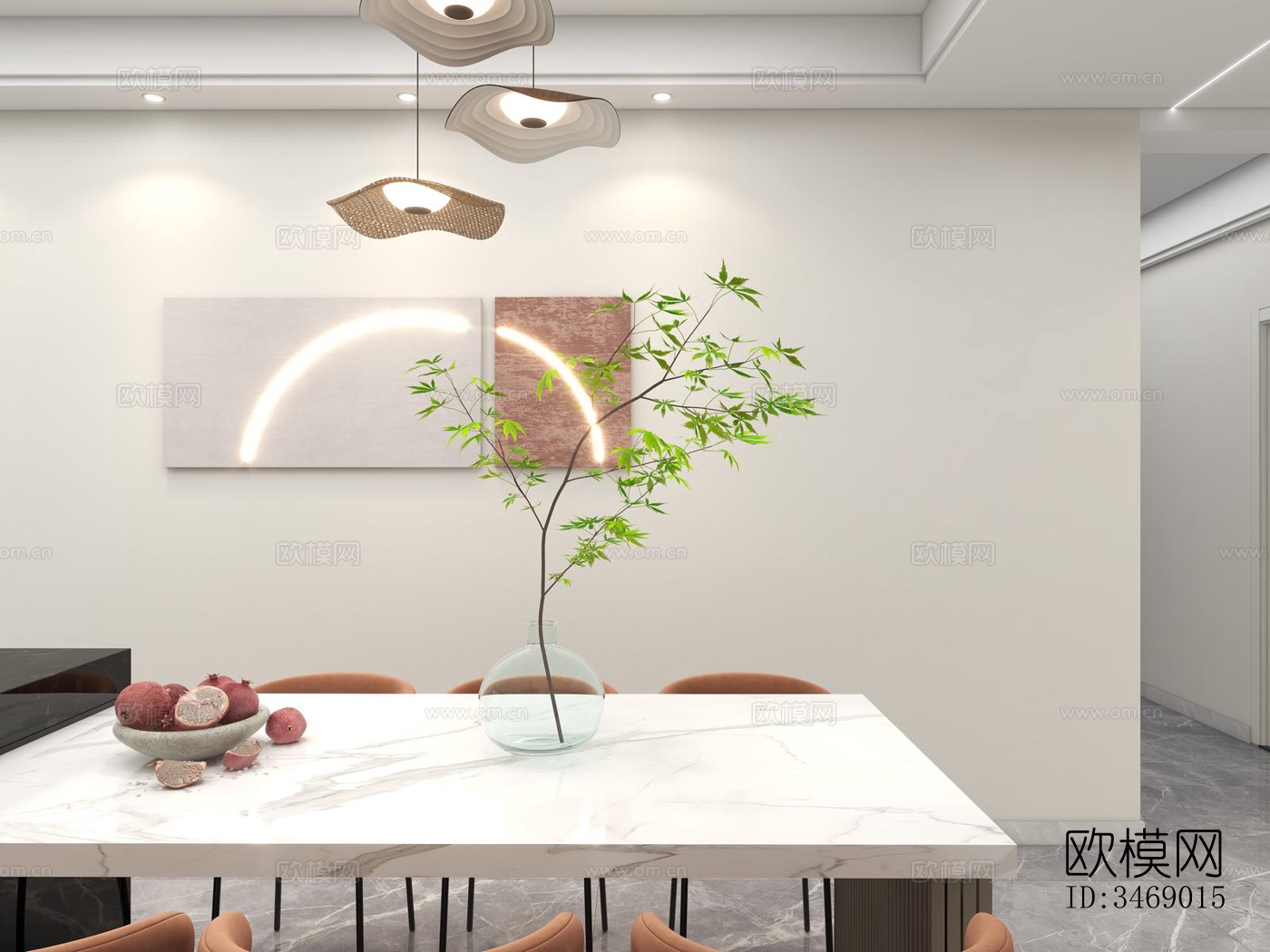 现代平层效果图下载（渲染图5）