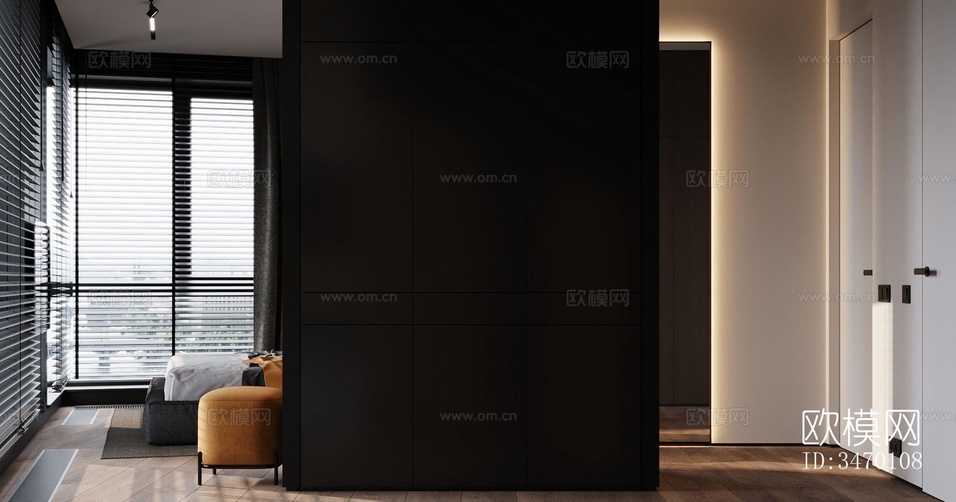 现代平层效果图下载(渲染图7)