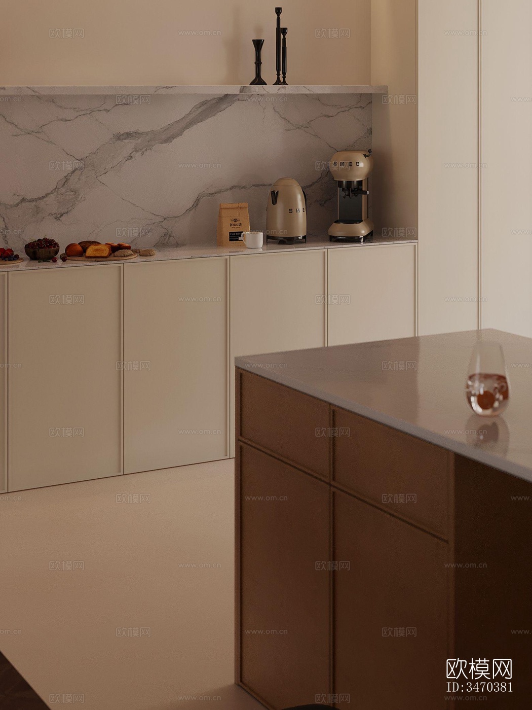 现代平层效果图下载（渲染图7）