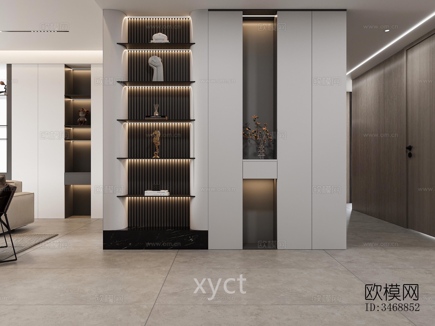 现代平层效果图下载（渲染图7）