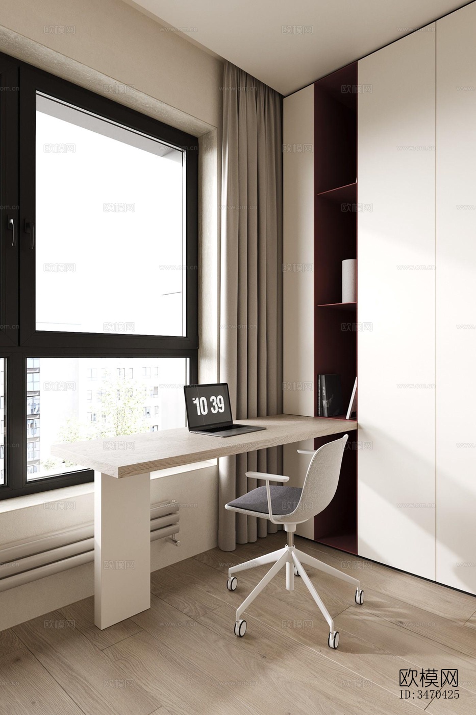 现代平层效果图下载（渲染图10）