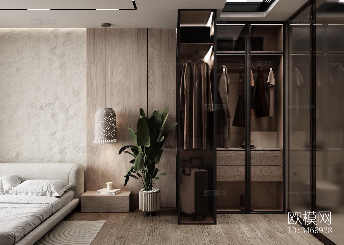 现代平层效果图下载（渲染图14）