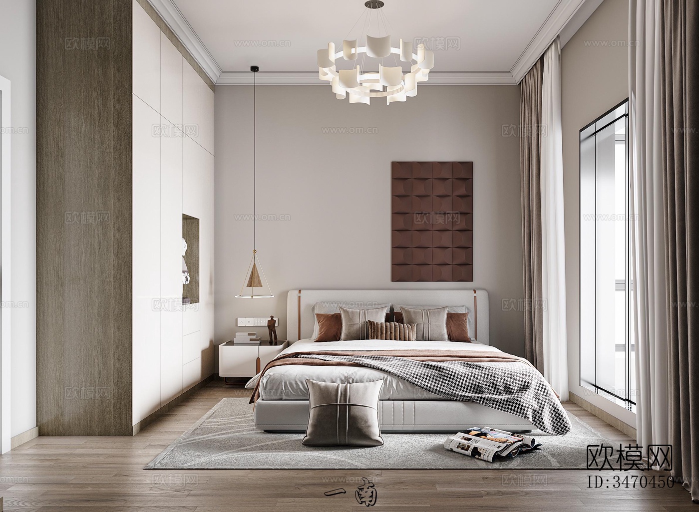 现代平层效果图下载（渲染图6）