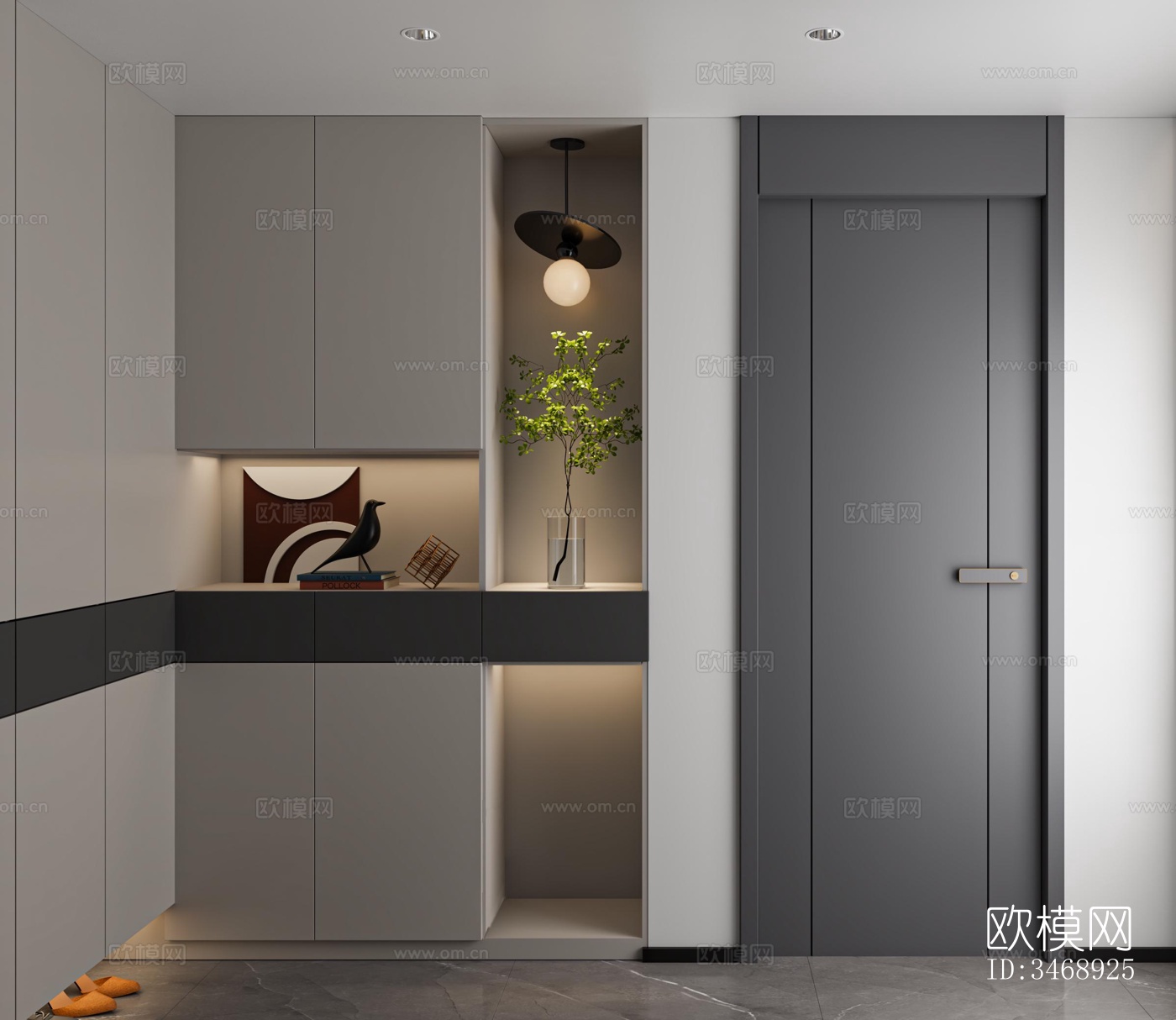 现代平层效果图下载（渲染图10）