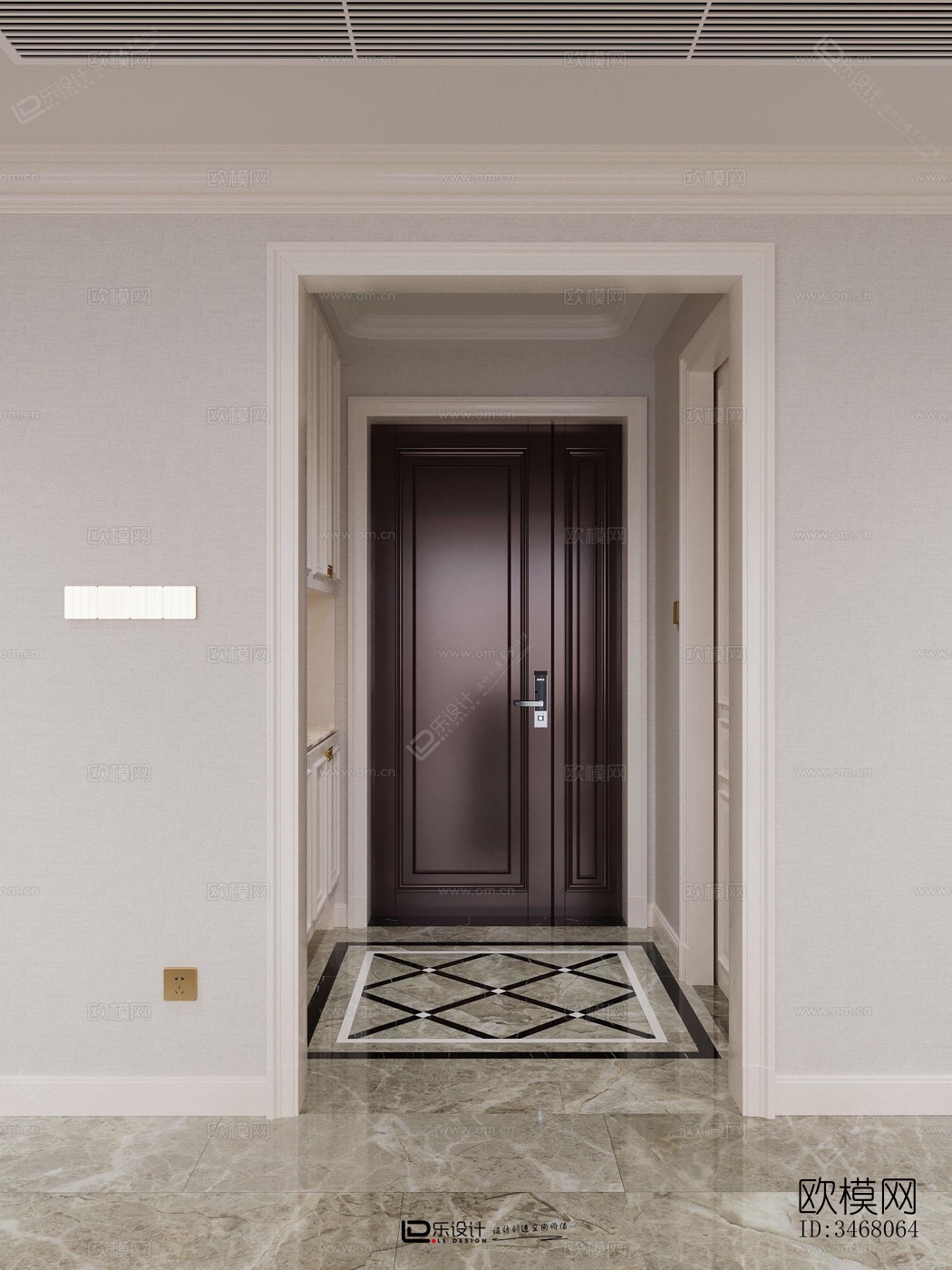 现代大平层效果图下载（渲染图16）