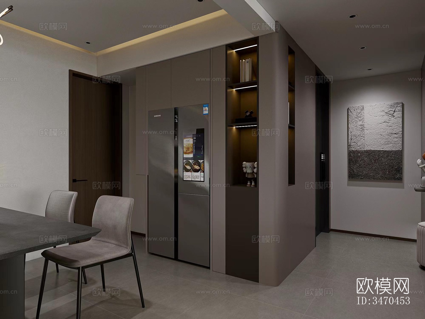 现代平层效果图下载（渲染图10）