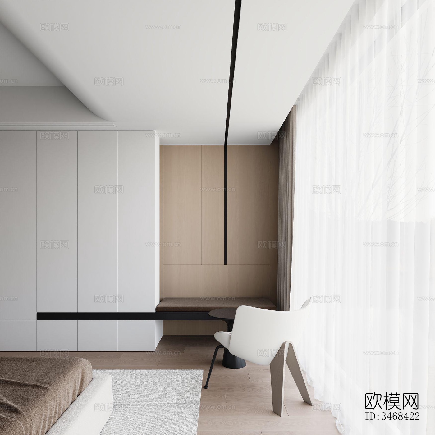現(xiàn)代平層效果圖下載（渲染圖7）