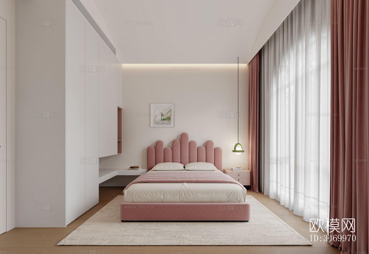 现代平层效果图下载（渲染图7）