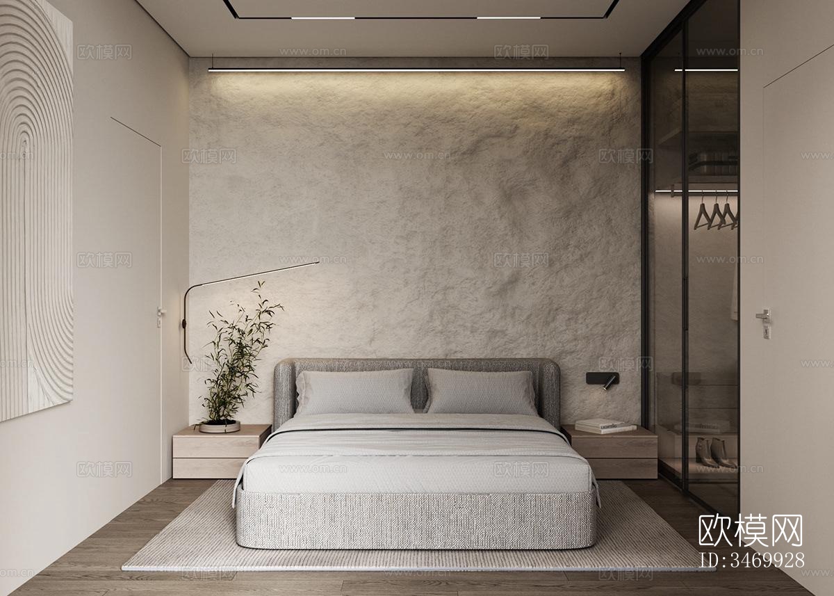 现代平层效果图下载（渲染图16）