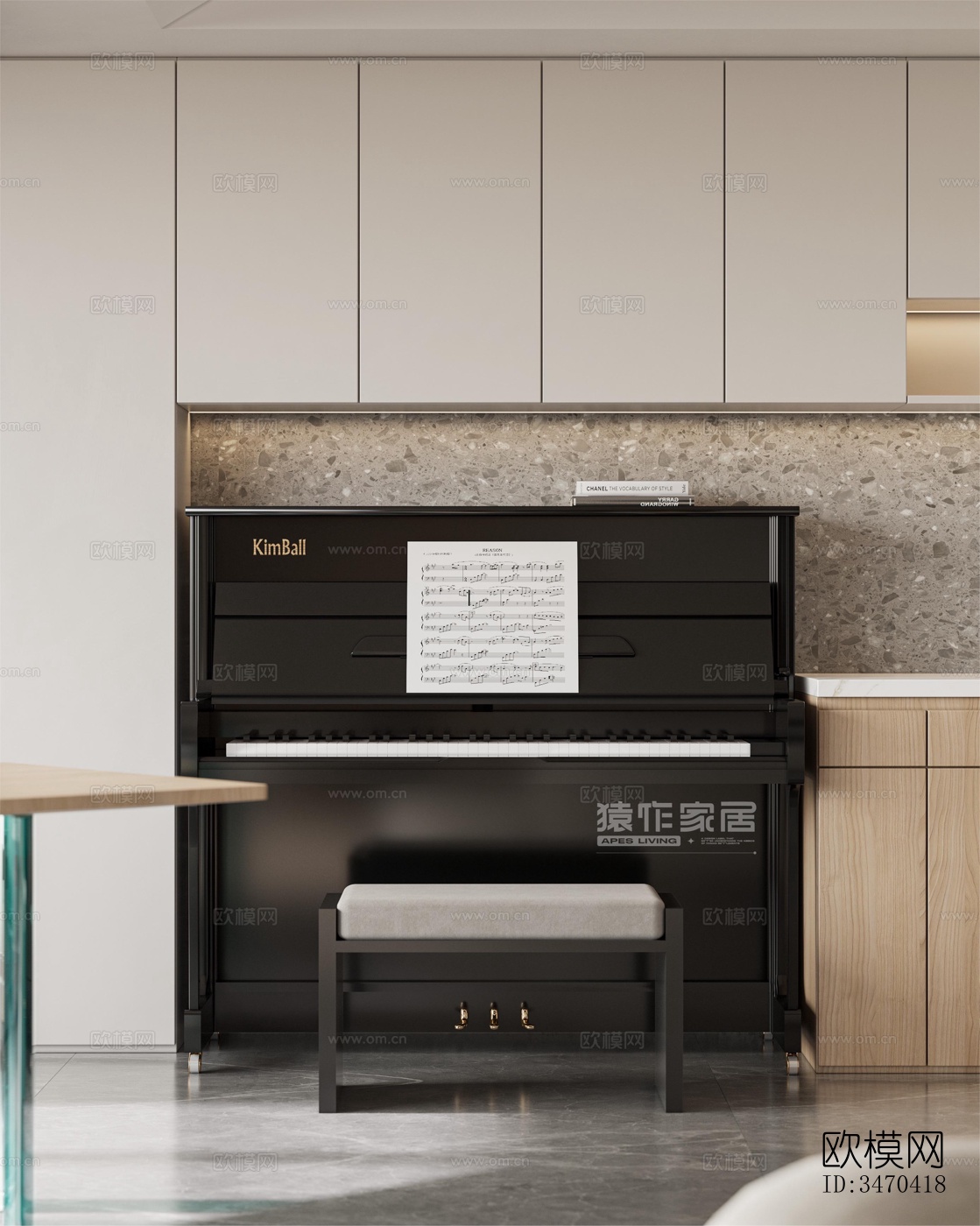 现代平层效果图下载（渲染图8）