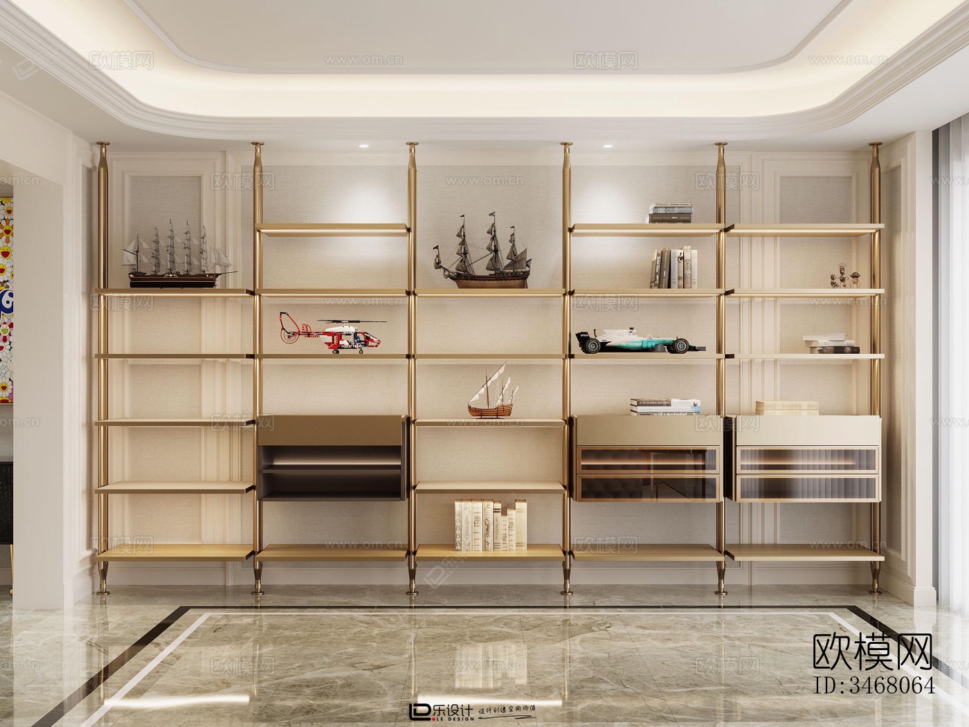 现代大平层效果图下载（渲染图8）