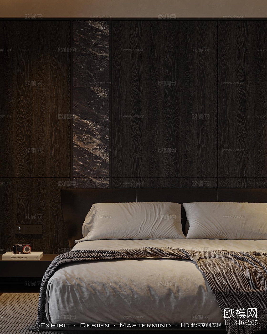 现代大平层效果图下载（渲染图3）