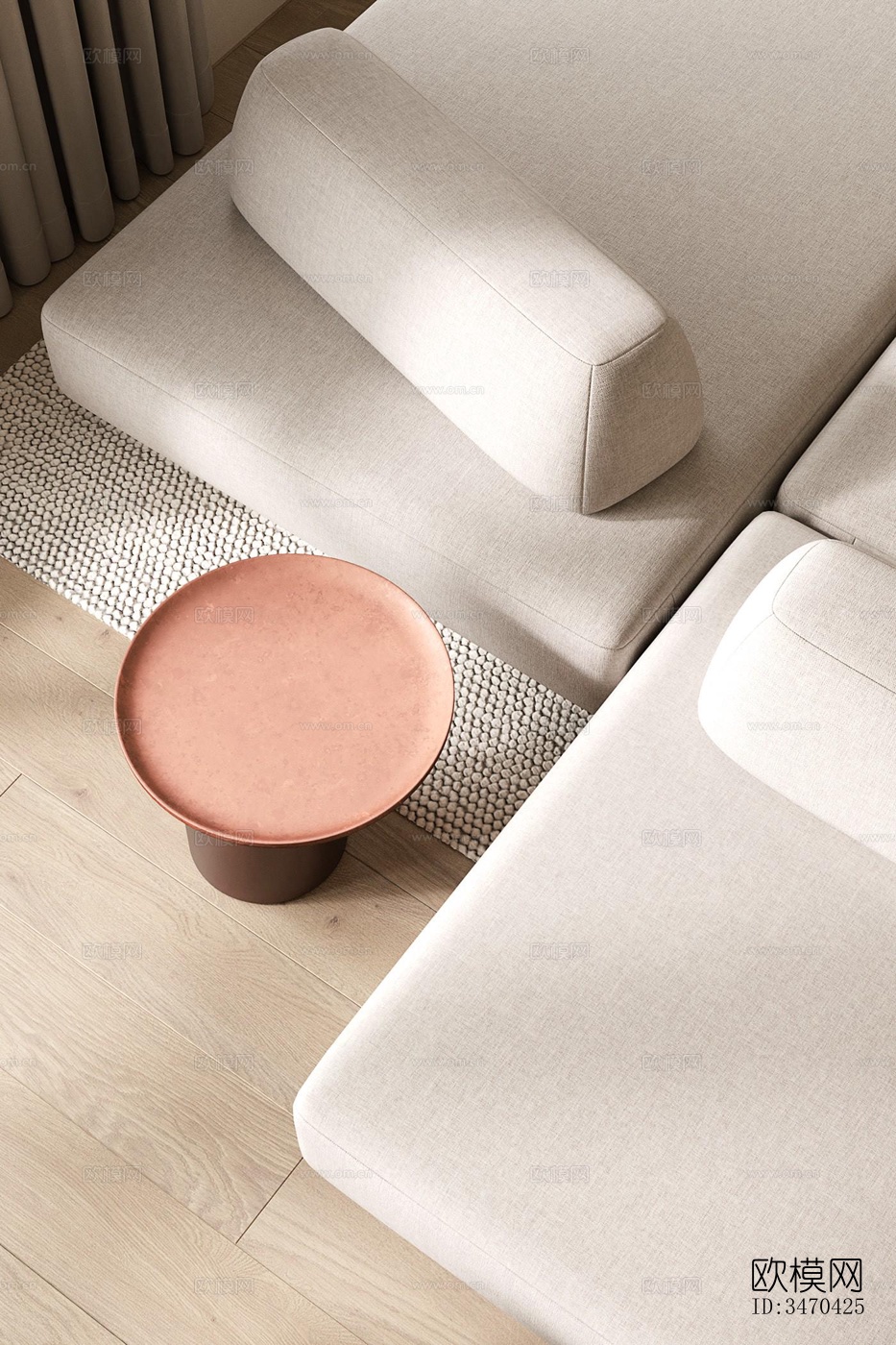 现代平层效果图下载（渲染图12）