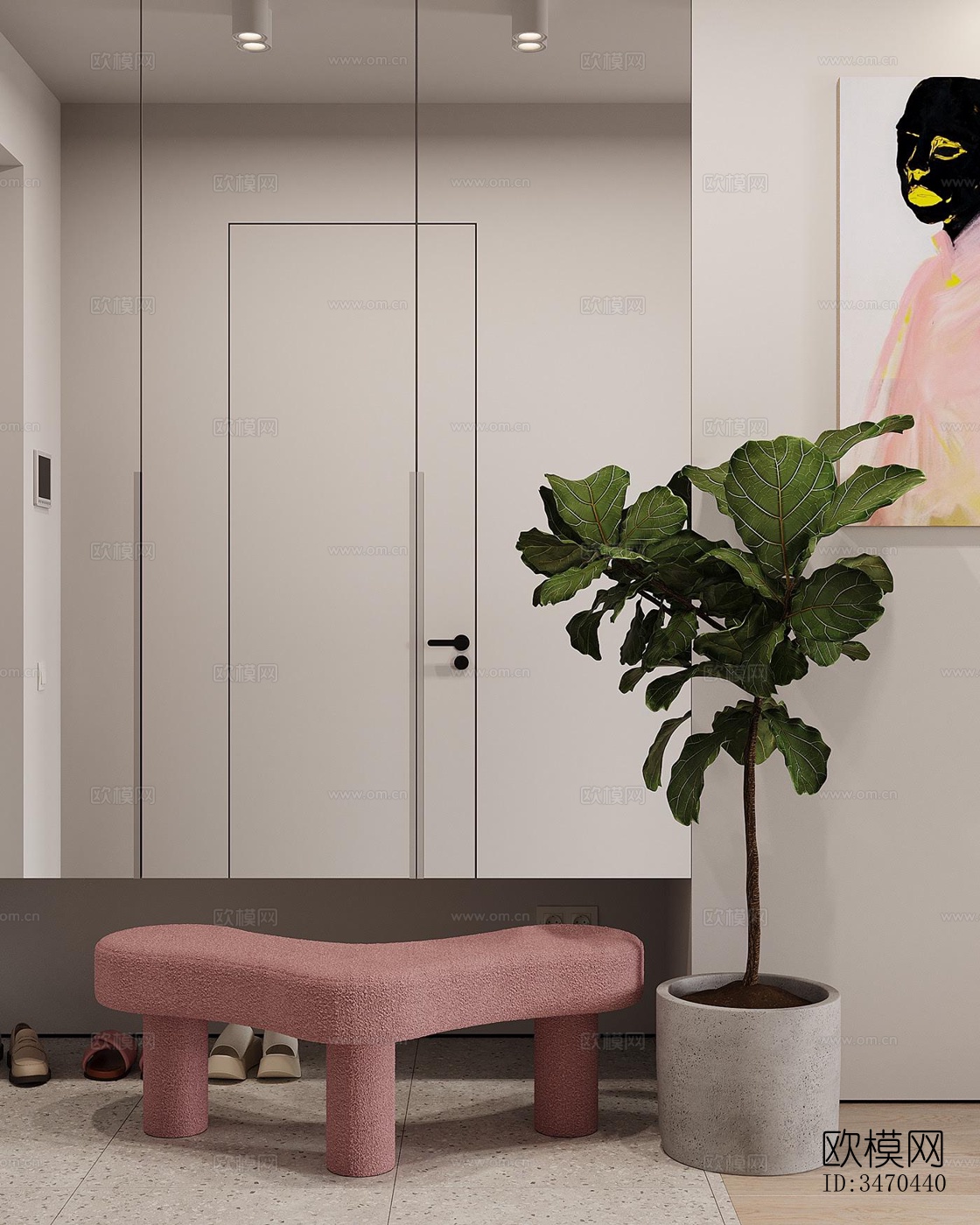 现代平层效果图下载（渲染图10）