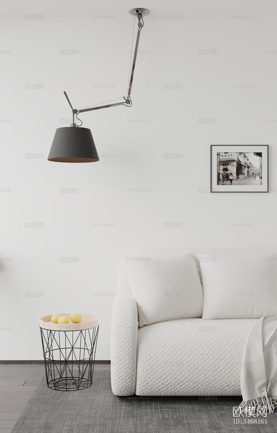 现代大平层效果图下载（渲染图7）