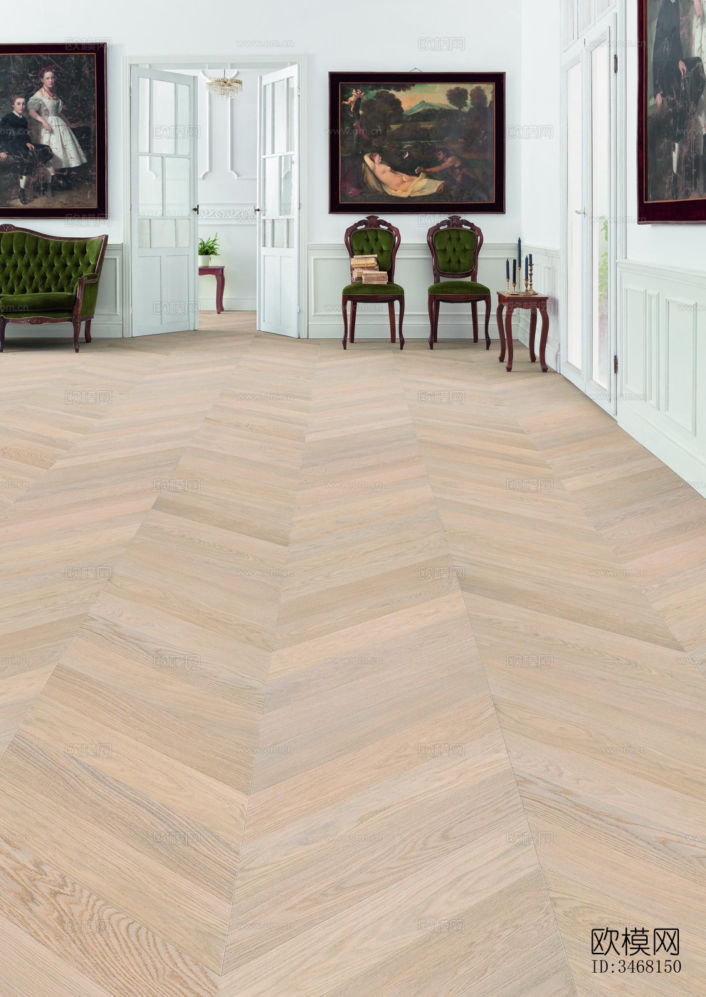 现代大平层效果图下载（渲染图10）