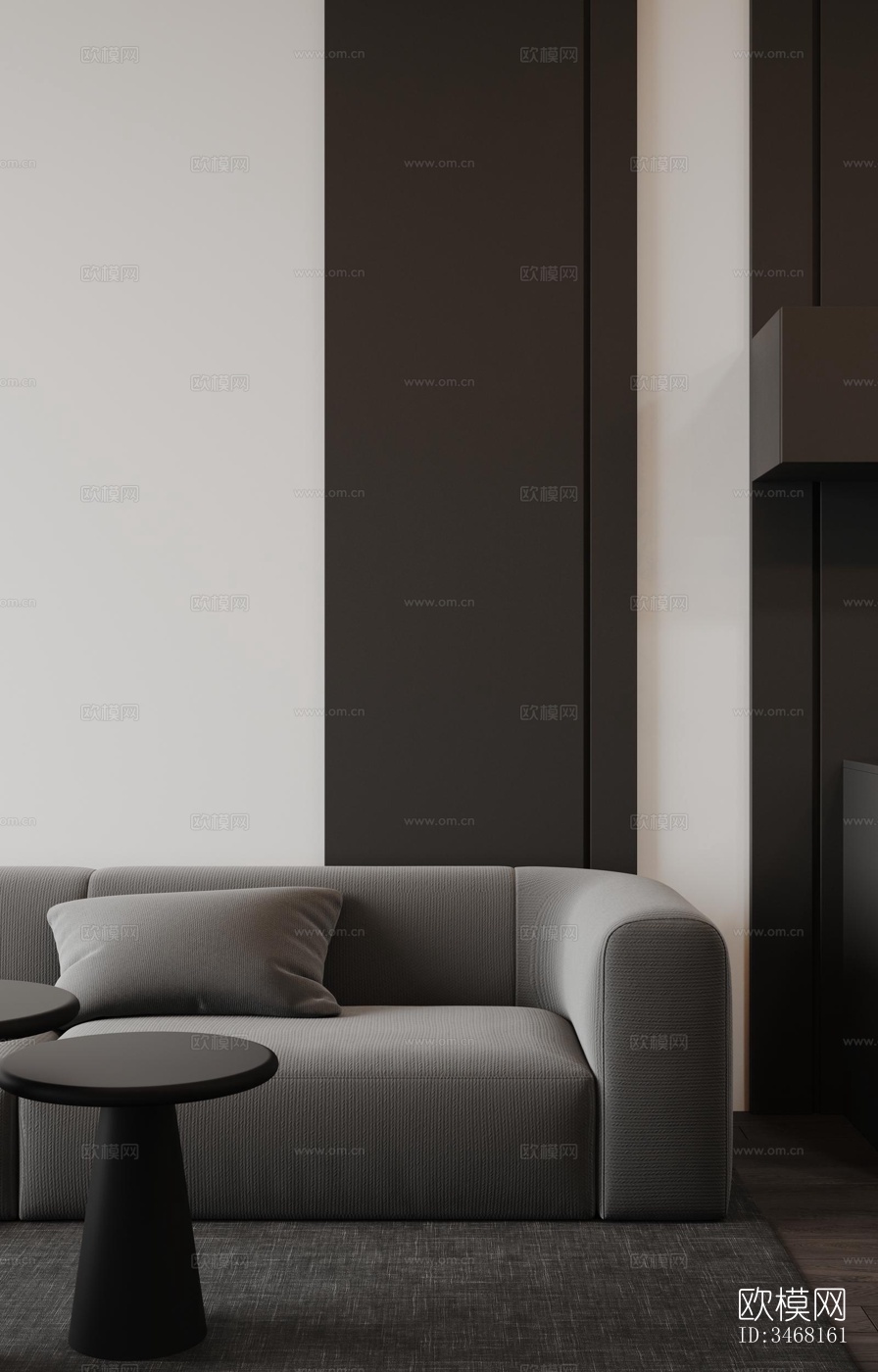 现代大平层效果图下载（渲染图11）