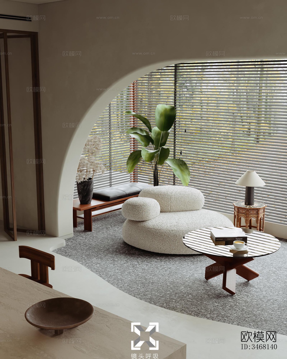 现代大平层效果图下载（渲染图11）