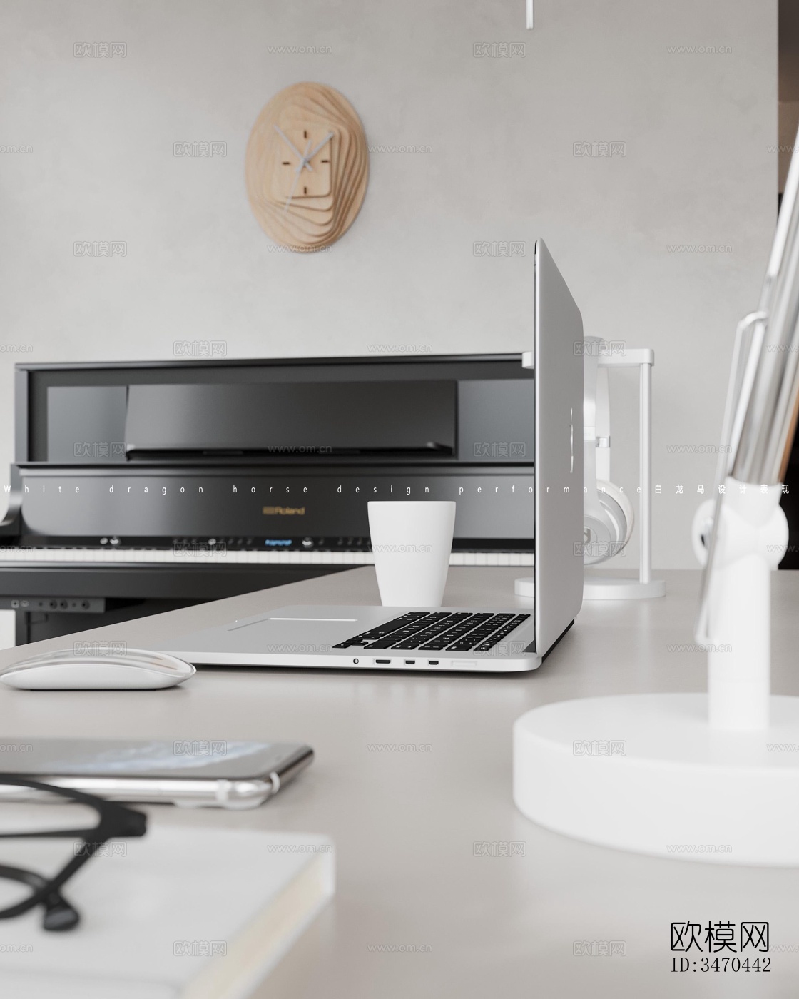 现代平层效果图下载（渲染图1）