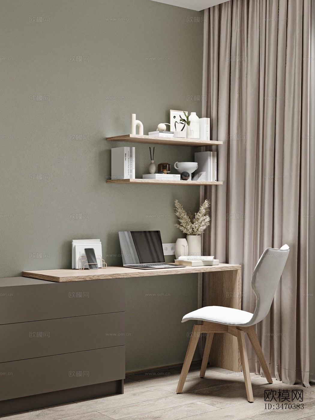 现代平层效果图下载（渲染图3）