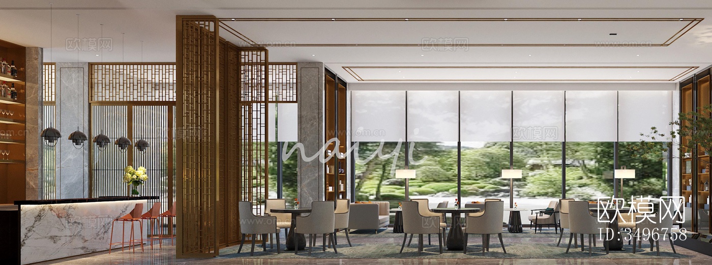 现代售楼处效果图下载（渲染图4）