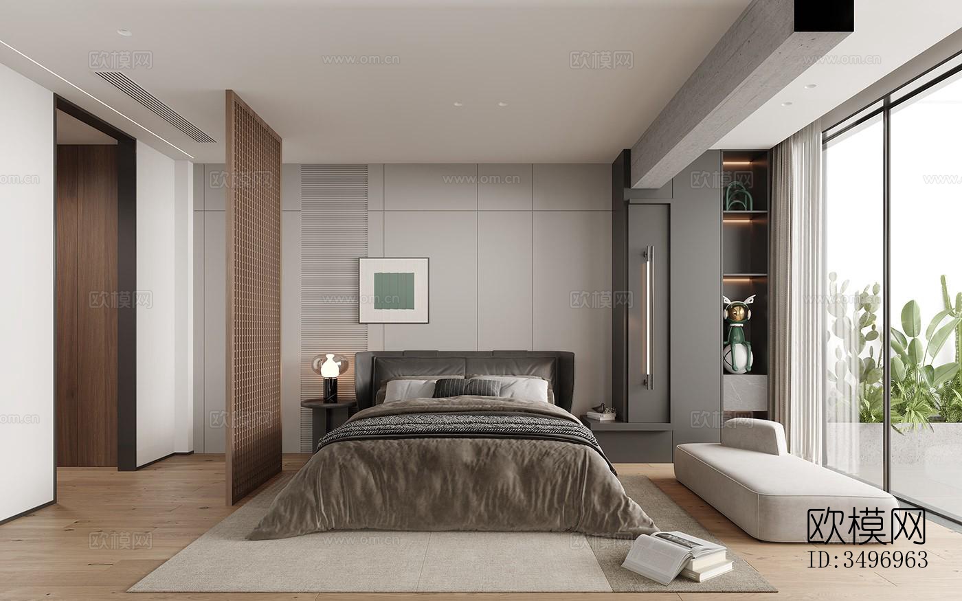 现代大平层效果图下载（渲染图8）