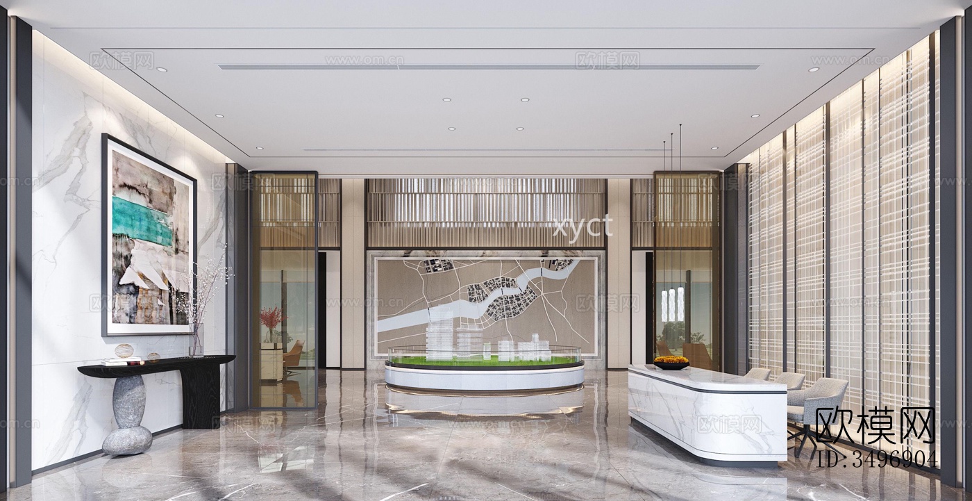 现代售楼处效果图下载（渲染图8）