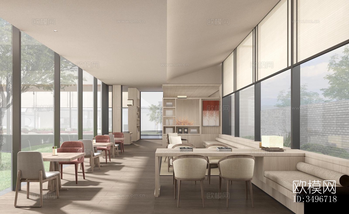 新中式售楼处效果图下载（渲染图8）