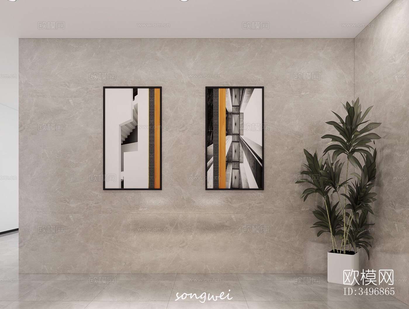 现代售楼处效果图下载（渲染图3）