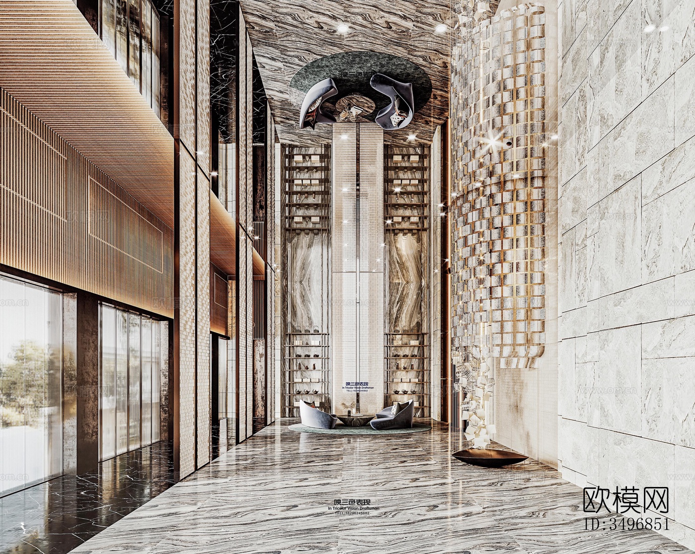 现代售楼处效果图下载（渲染图7）