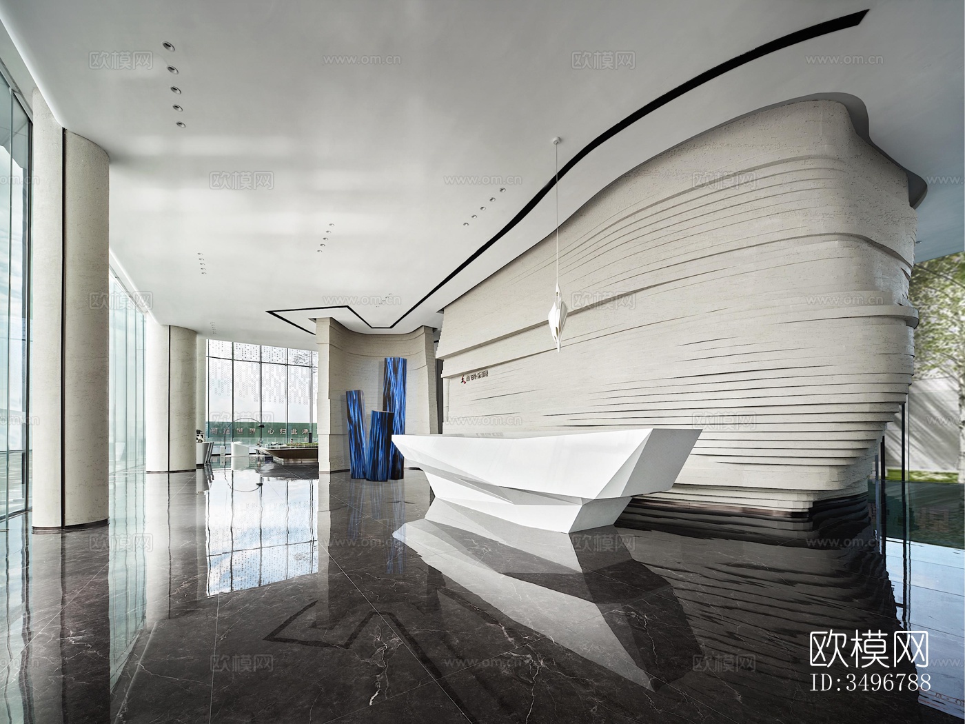 现代售楼处效果图下载（渲染图12）