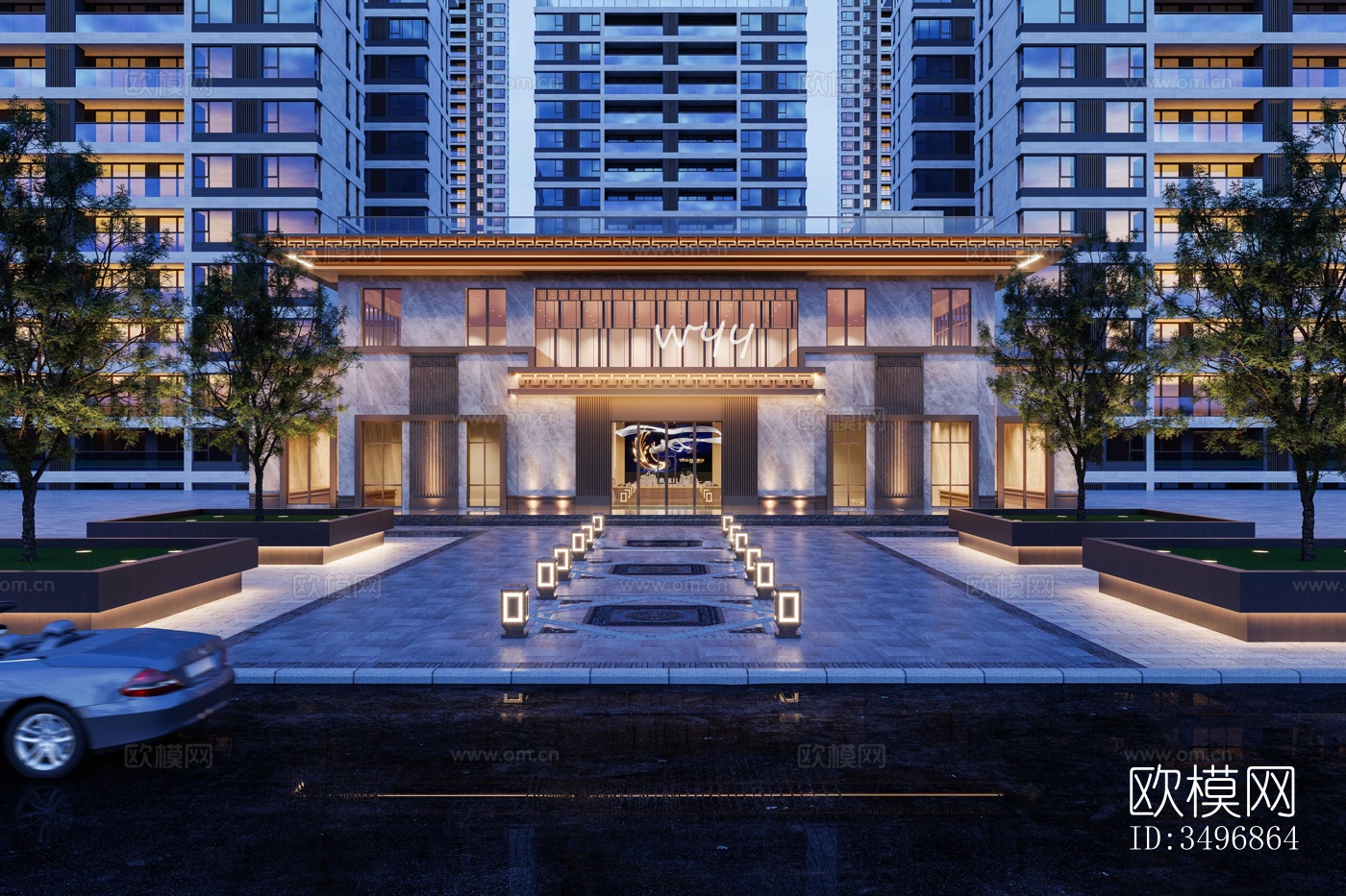 现代售楼处效果图下载（渲染图1）