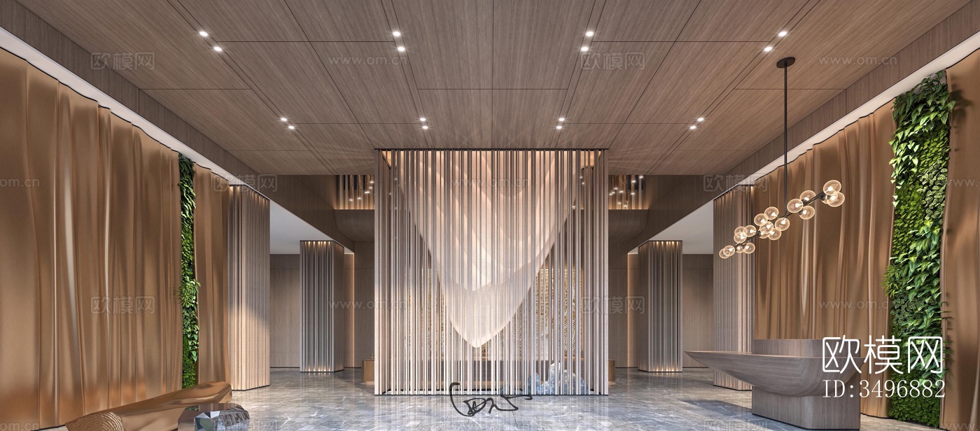 现代售楼处效果图下载（渲染图1）