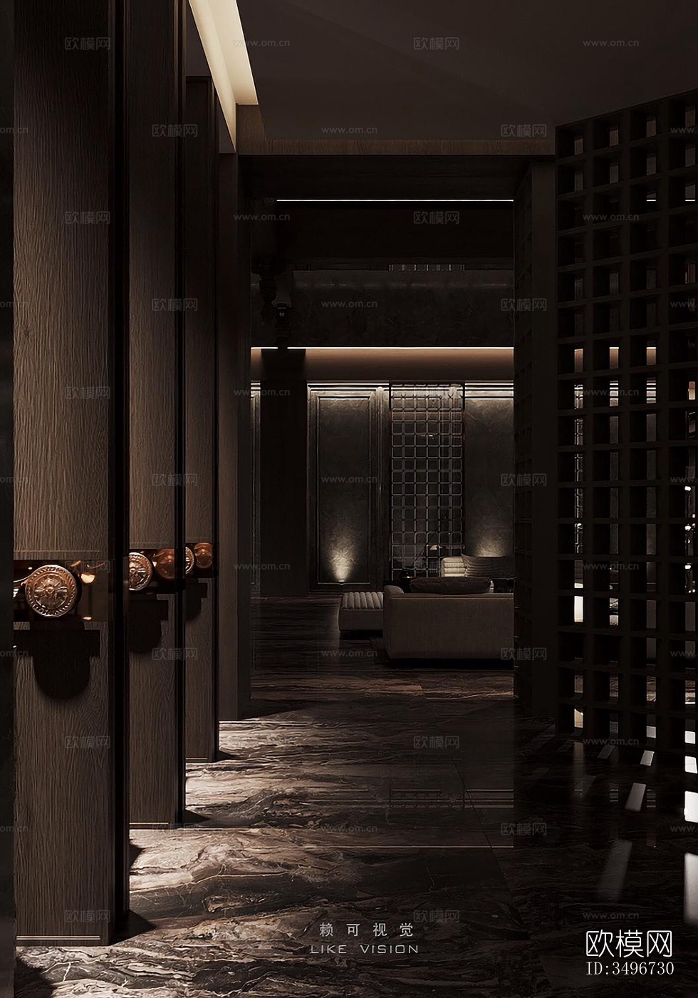 新中式售楼处效果图下载（渲染图7）