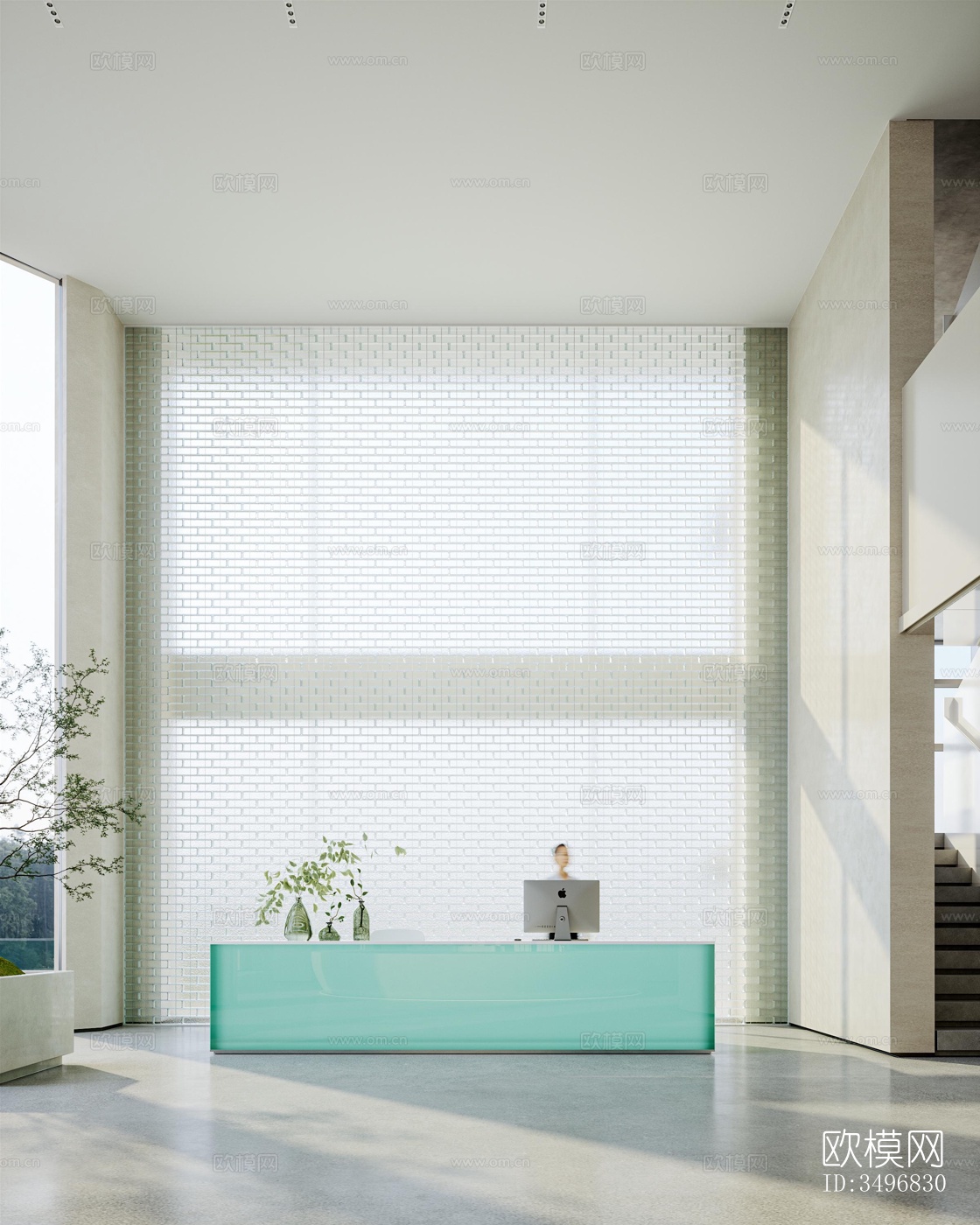 现代售楼处效果图下载（渲染图3）