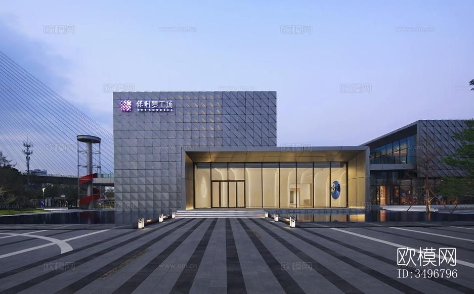 现代售楼处效果图下载(渲染图1)