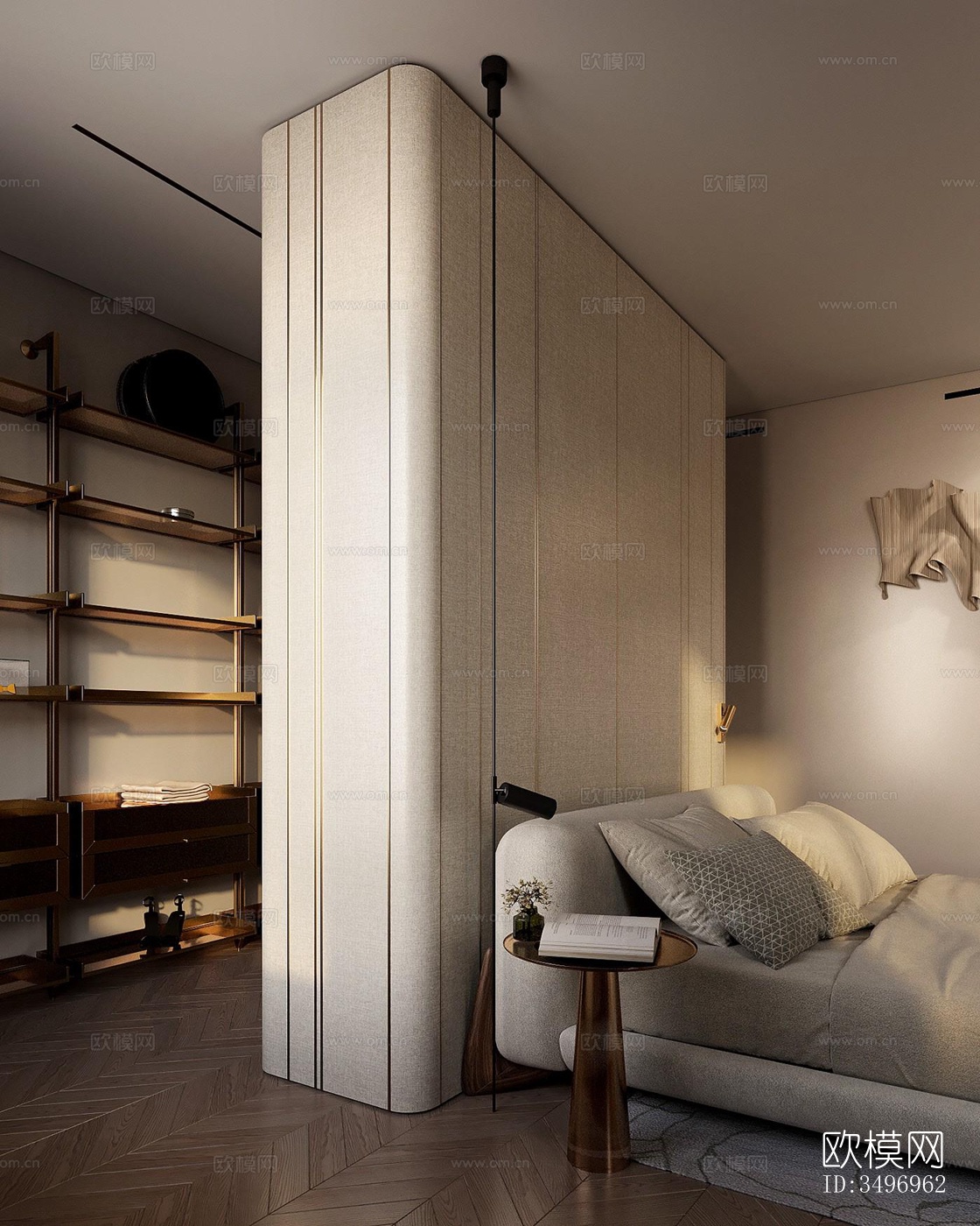 现代大平层效果图下载（渲染图9）