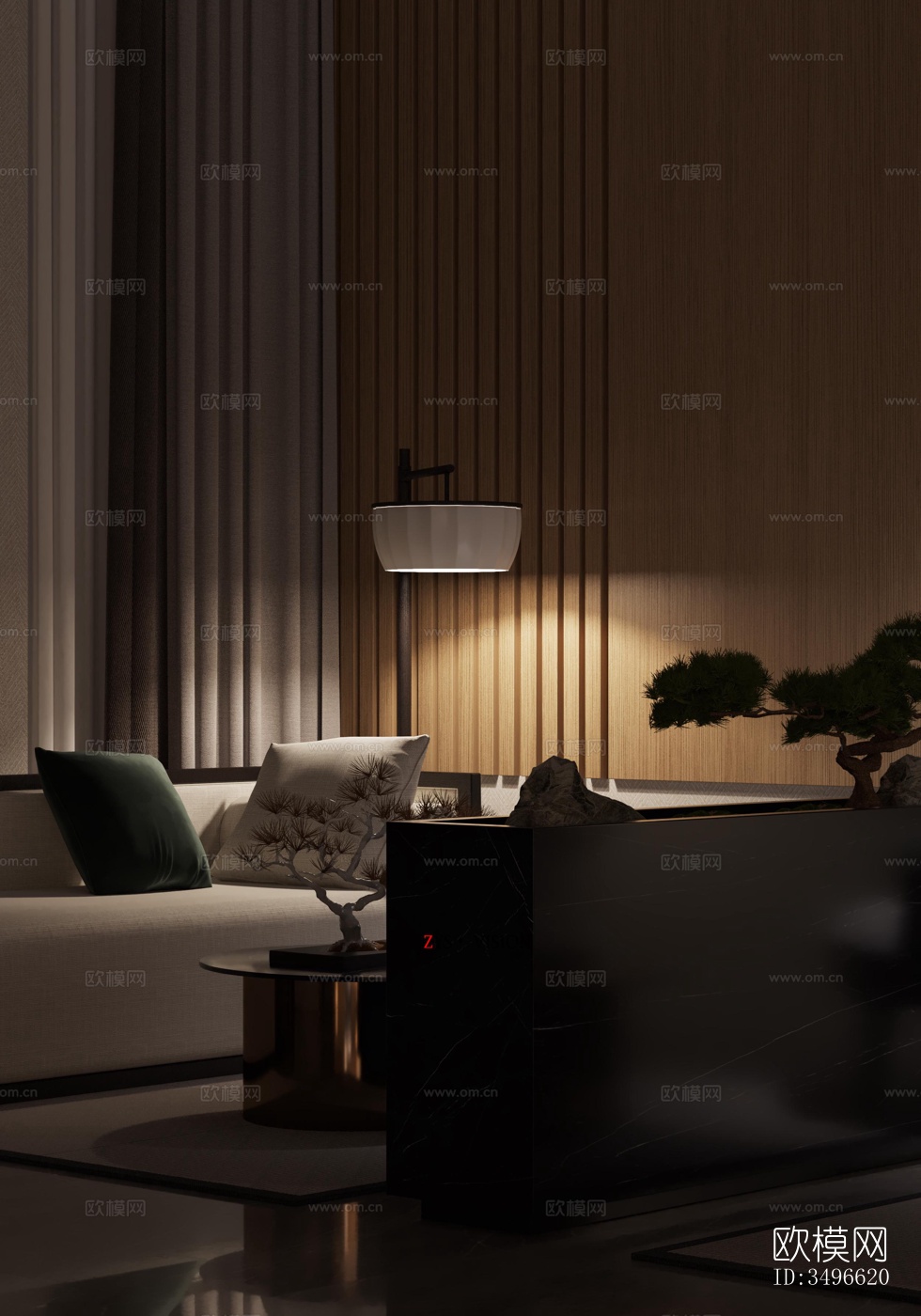 新中式售楼处效果图下载（渲染图20）