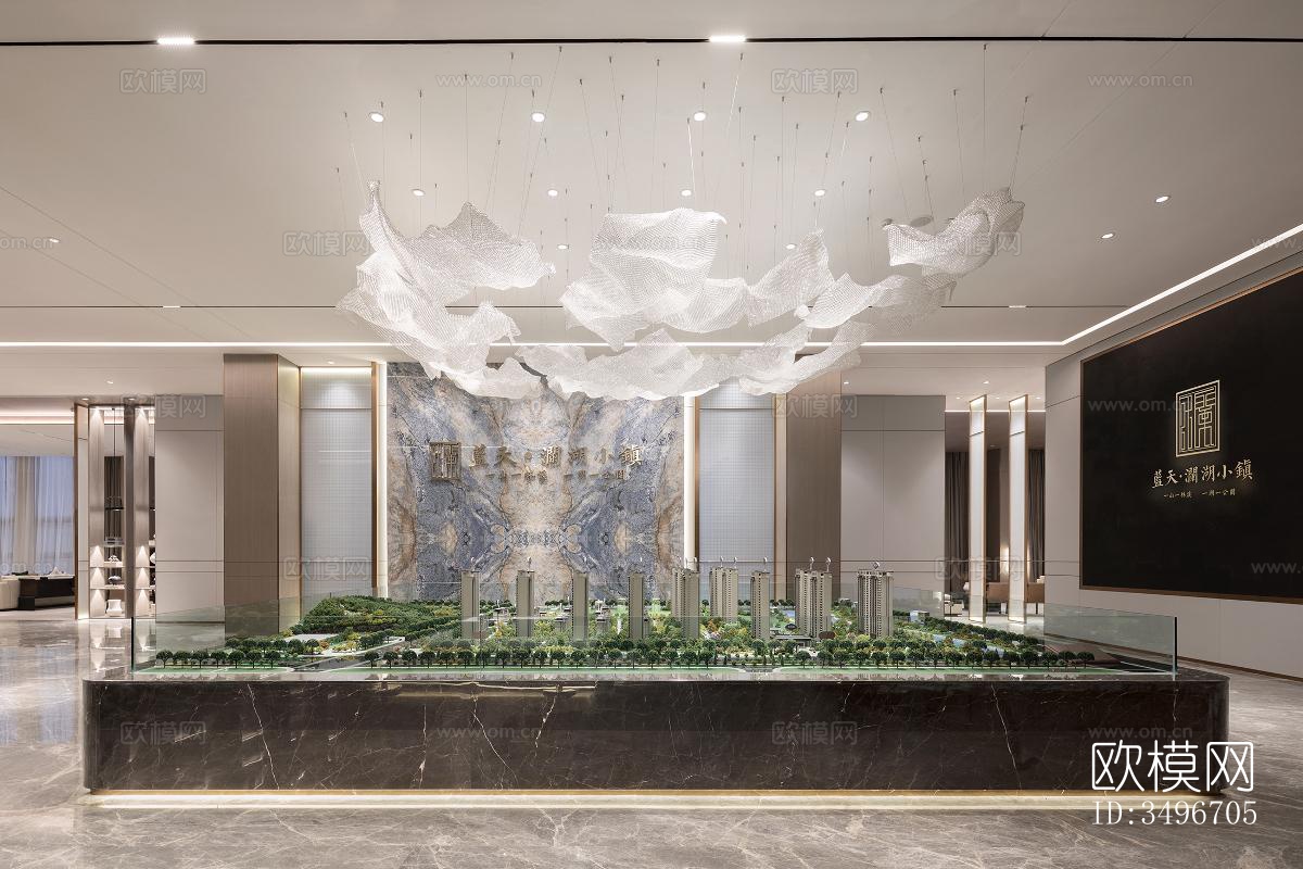 新中式售楼处效果图下载（渲染图17）