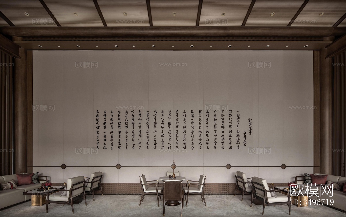 新中式售楼处效果图下载（渲染图15）