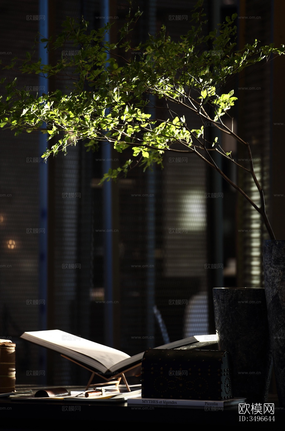 新中式售楼处效果图下载（渲染图4）