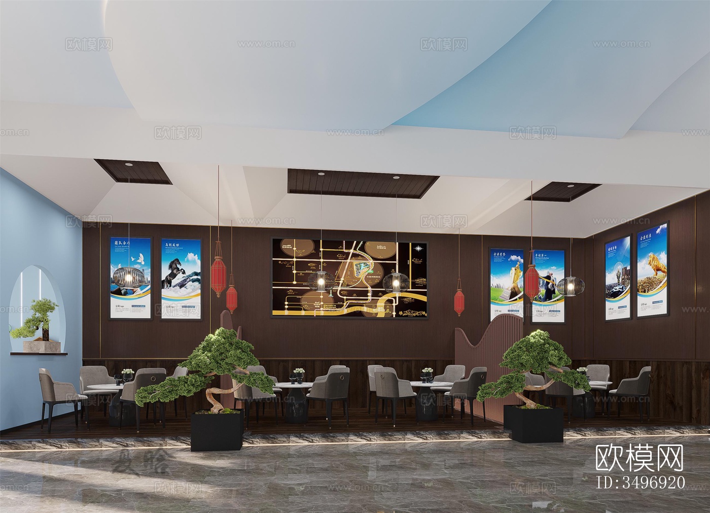 现代售楼处效果图下载（渲染图3）