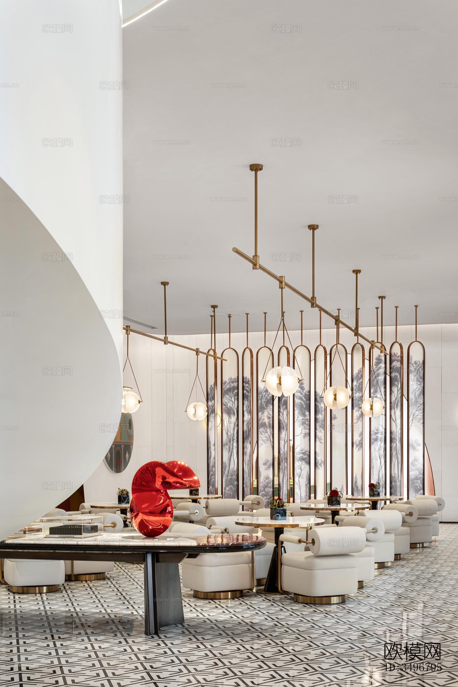 现代售楼处效果图下载（渲染图5）